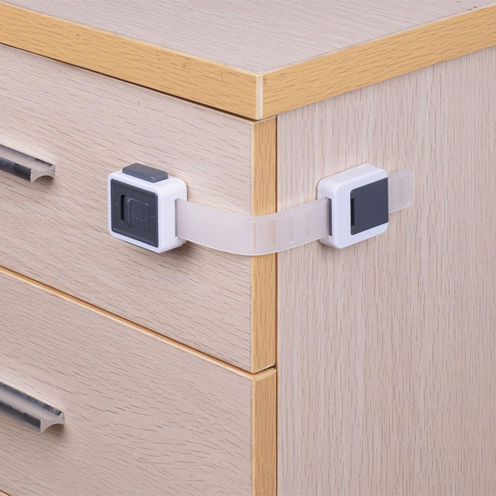 Child Safety Adjustable Drawer Latches Cabinet Locks Furniture Childproofing Lock