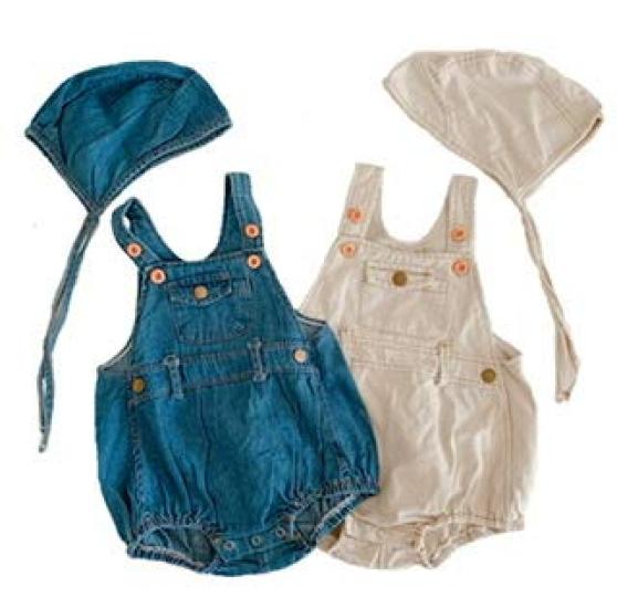 Citron Romper Denim Hat Set Baby Clothes Girls Boys Unisex Spring Summer Autumn Winter Baby Shower Present Cute Stylish Birthday 60cm 70cm 80cm 90cm