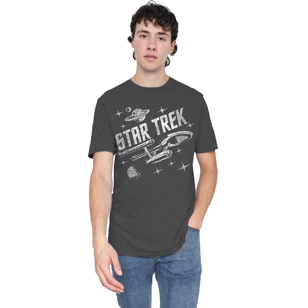 STAR TREK Unisex Adult Through Space T-Shirt