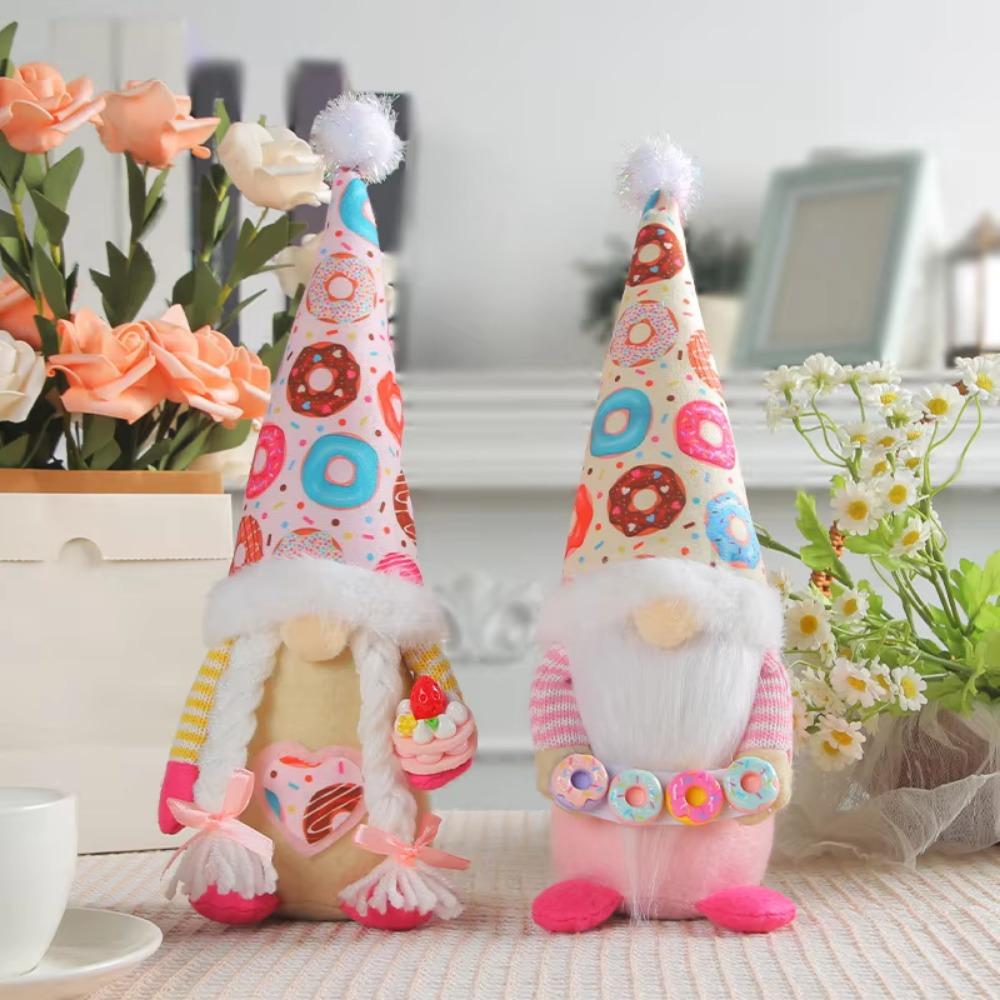Fashion Unique Faceless Donut Cartoon Cute Elderly Dwarf Craft Christmas Ornaments New Year