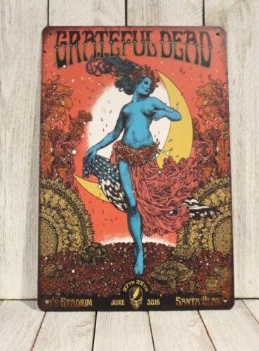 mThe Grateful Dead Tin Sign Live in Concert  Tour Vintage Ad Metal Poster XZAluminum 20x30cm（7.8x11.8inch）