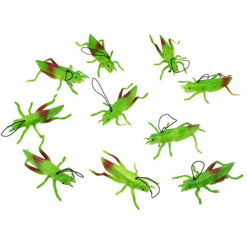 Colorful TPR Spider, Grasshopper, Lizard, Snake, and Goldfish Prank Toys Set