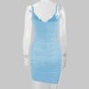 2025 Europäisches & Amerikanisches Sexy V-Ausschnitt Sommer Bodycon Trägerkleid für Frauen