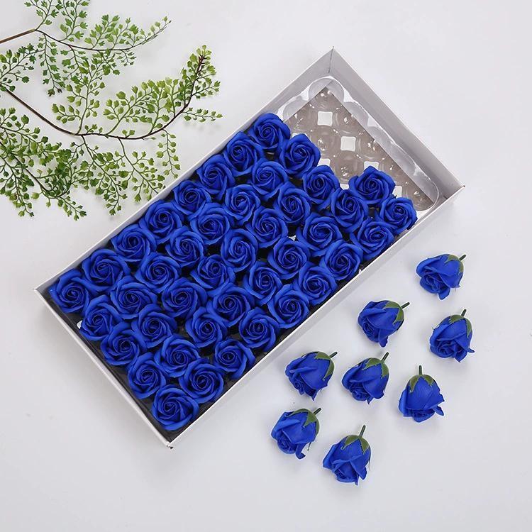 50pcs/box Soap Roses Romantic Wedding Valentine's Day Gift Wedding Home Decoration Holding Flowers Party Flower Decor Supplies