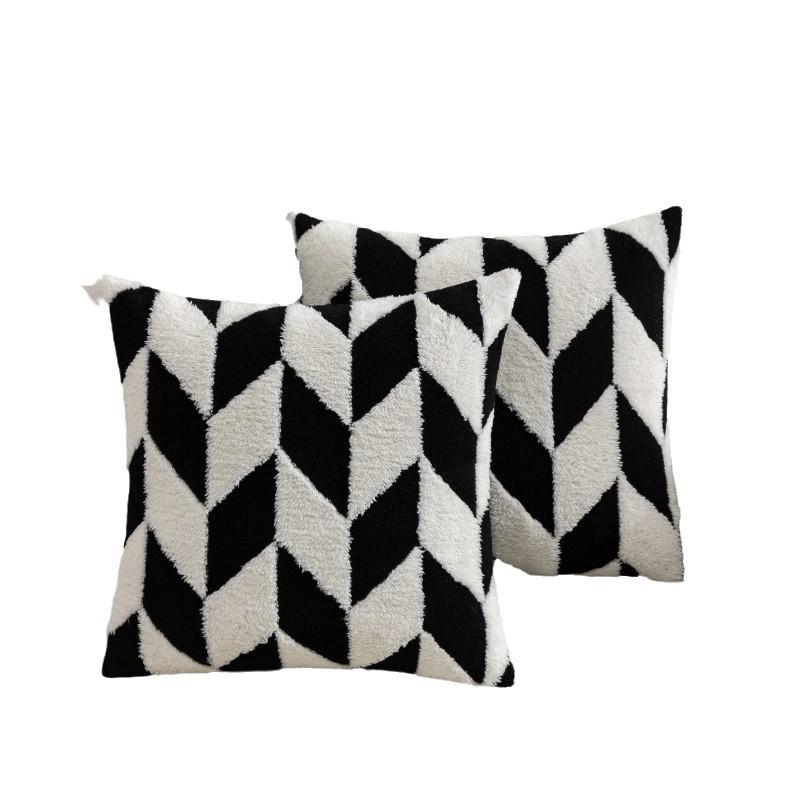 Nordic Throw Pillowcase Without Core Jacquard Single-sided Sofa Living Room Cushion Simple High-end Bedroom Bay Window Pillowcase