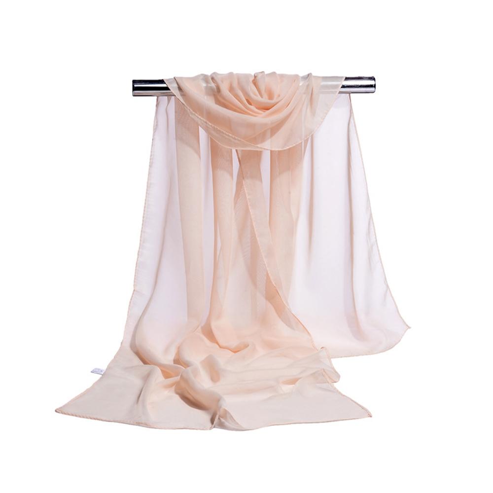 Solider Schal für Damen Stola Nacken Dünn Damen Chiffon