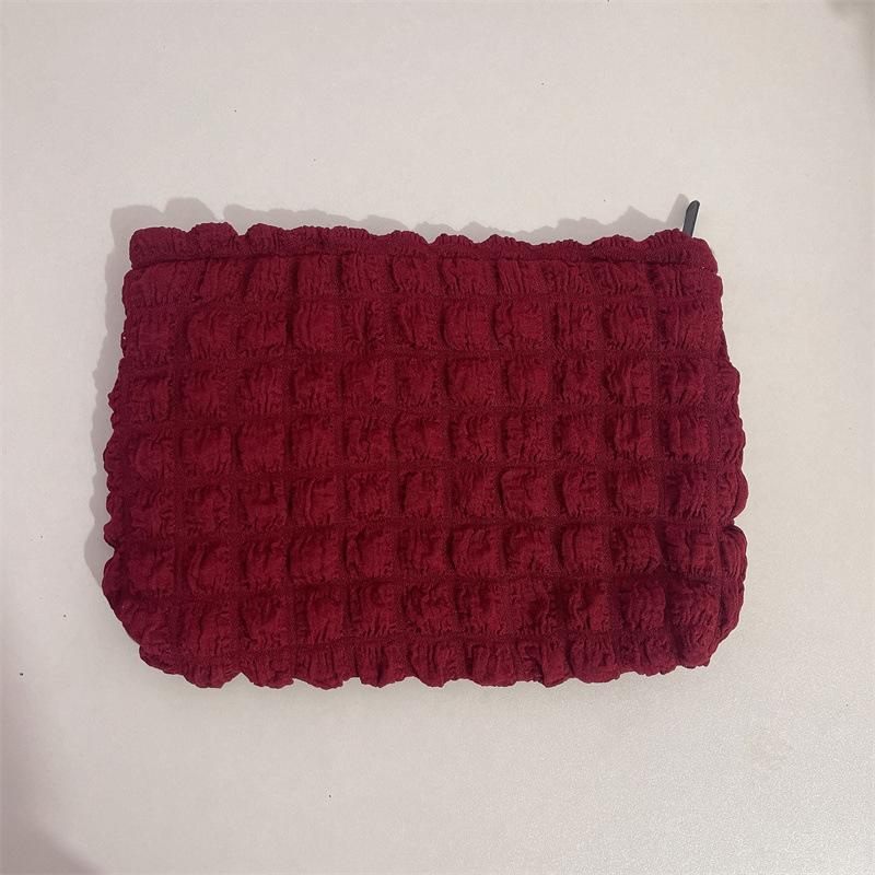 Cute Solid Color Bubble Cloud Makeup Bag Women's Cosmetic Bag Skincare Organizer Large Capacity Travel Toiletry Bag Pouch