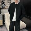 PLAYBOY Unisex Chunky Knit Baseball Collar Cardigan Sweater