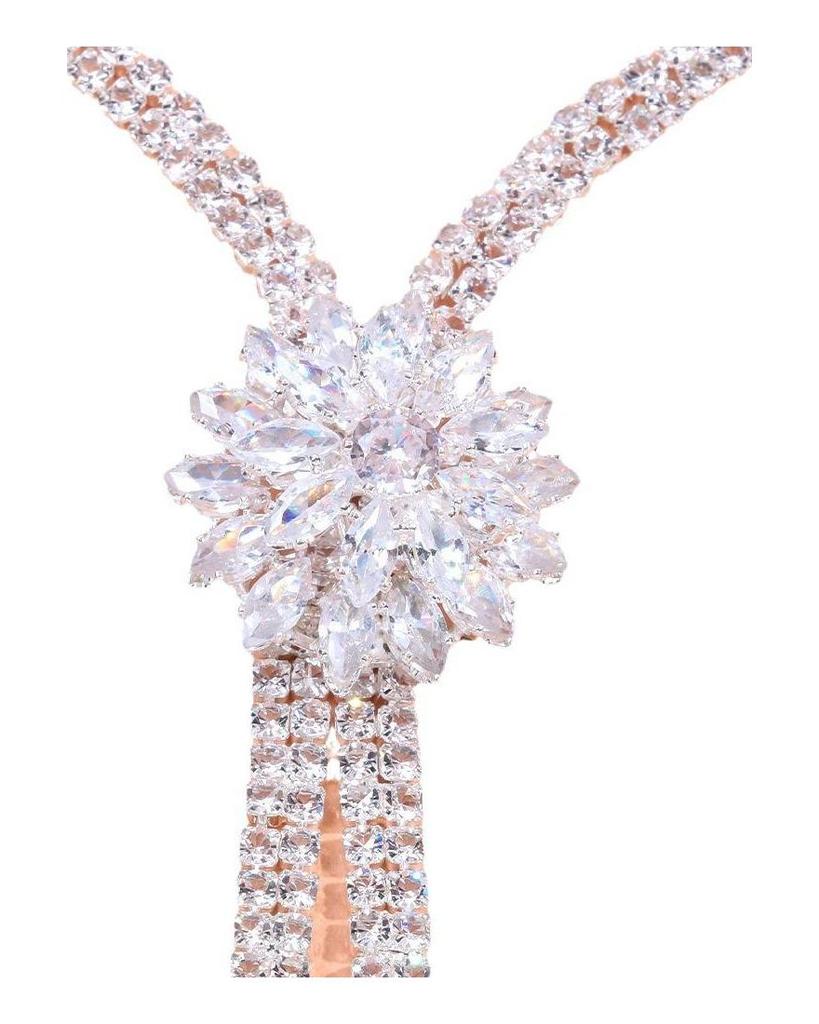 Módní kreativní sada květinových šperků svatební náušnice svatební náhrdelník sada