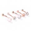5pcs/set Stainless Steel Navel Belly Button Rings Women Fashion Belly Button Ring Piercing Body Piercing Jewelry