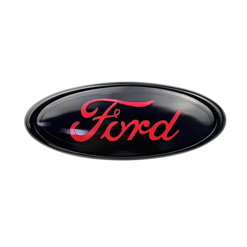 Autoaufkleber 14,6x5,7cm Emblem Auto Frontabdeckung Kühlergrill Abzeichen für Ford Kuga Focus Ranger Mustang Mondeo Fiesta Explorer Transit Acc