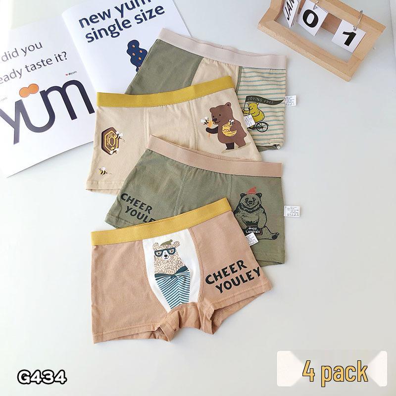 Children's Summer Cotton Boxer Briefs (Class A) for Boys Aged 9-12 - No Pinch Design.