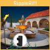 Outdoor Steel Solar Garden Stake With Flame Design For Pathway Illumination