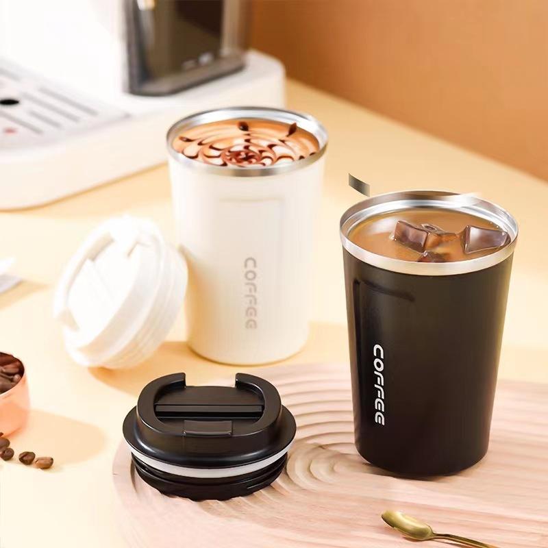 380/510ML Double Stainless Steel Thermo Cafe Coffee Cup Travel Thermal Mug Leak-Proof Thermos Bottle Tea Coffee Mug Vacuum Cups