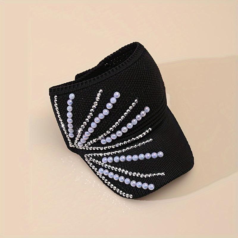 1pc Brimless Ponytail Empty Top Hat Summer Breathable Hollow Out Brimless Versatile Baseball Cap чёрный