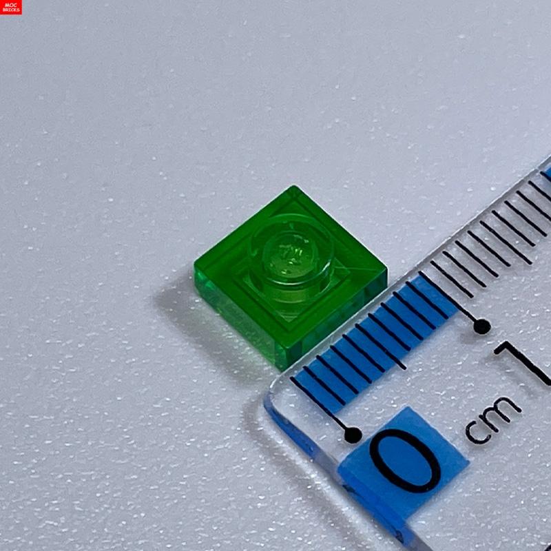 Non-Toxic 50Pcs Moc Bricks 3024 Trans White Blue Plate 1X1 Diy Accessories Educational Building Blocks Action Figure Kids Gift