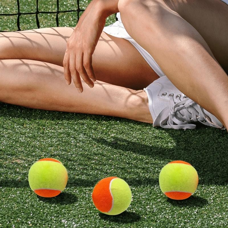 12pcs Beaches Tennis Paddleball Impacts Resistance Soft Training Practing Tennis Gift for Kids Adult Beginner Dog