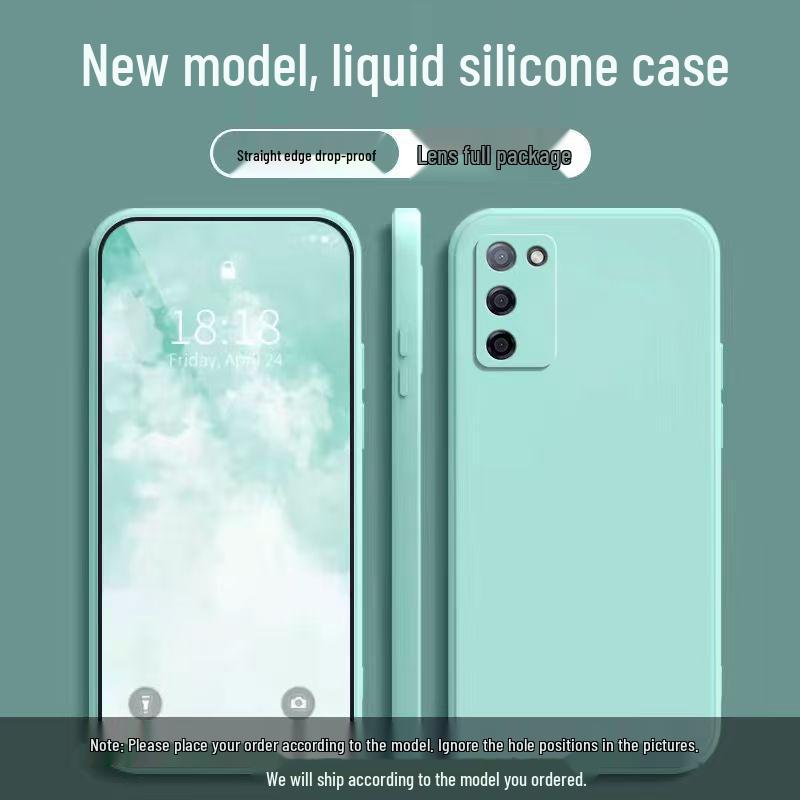 OPPO A55 Solid Color Liquid Case: Full Coverage, Drop Protection, Soft Edge