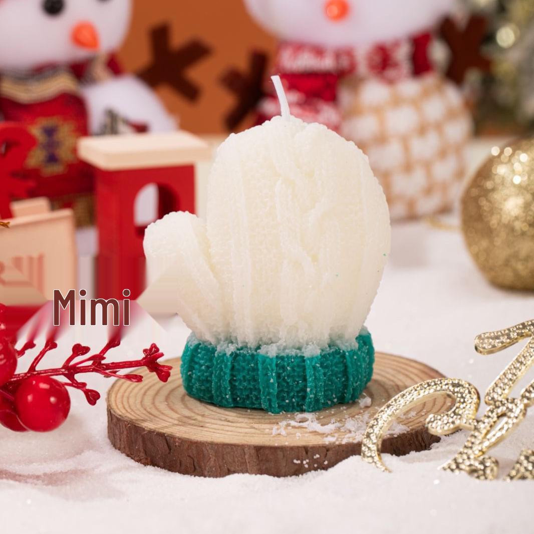 

Рождественская ароматическая свеча Мини вязаные перчатки Праздничный подарок и фотореквизит