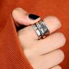 Creative Old Style Wide Face Ring, Personality Trend Life Tree Ring, Natural Style Hip Hop Men's Jewelry