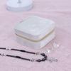 Elegant Flocking Cloth Jewelry Box - Portable Storage for Rings, Necklaces, Earrings with Zipper