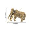 Brasses Tusked Elephant Miniature Figurine with Distressed Finish Antique Sculpture For Living Room Desktop Decors Gift 55KF