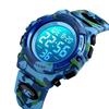 New Design Children Outdoor Sport Waterproof Watch Boys Student Camouflage Luminous Digital Watches