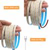 5M 10M 20M LED Adhesive Tape Light 110V 220V EU US Plug 2Pin Wire Bright Flex Strip 2835 240LEDs/m Home Decor Warm Natural White
