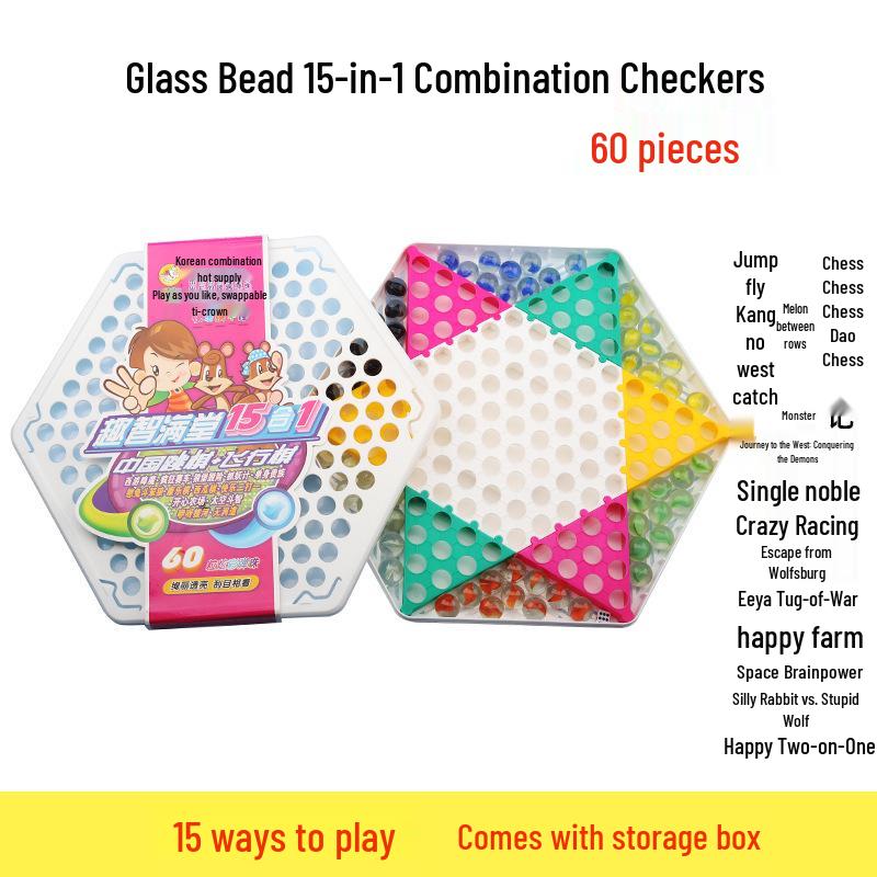 Classic Checkers & Marbles Set: Large Glass & Plastic Pieces for Adults & Kids, Old-Fashioned Flying Chess, Educational Fun.