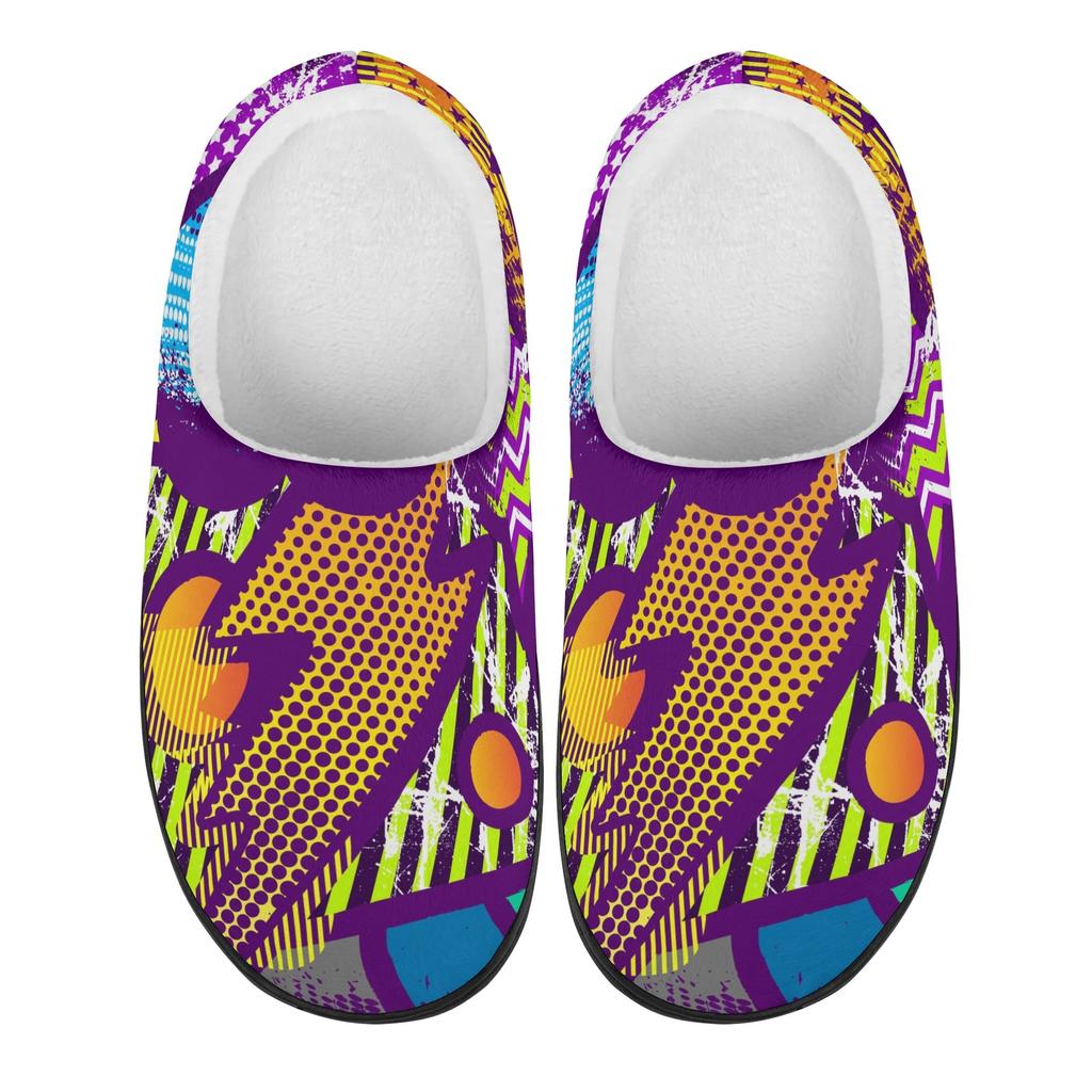 1 Pair Unisex Comfortable Warm Cotton Indoor Slippers Soft Plush House Shoes Lightweight Anti Slip Sole For Winter Home Wear