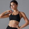 Seamless Knitted Yoga Bra, Fast Drying Tight Fitness Running Clothes, Strap Cross Back Yoga Clothes