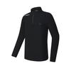 Fila Comfortable Stand Collar Half Zip Knit Long Sleeve T-Shirt Men Tops Deep-Black A11M515210FBK