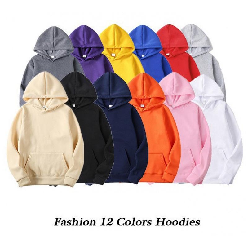 Plus Velvet Sweatshirt with Back Letter Print & Kangaroo Pocket 3XL