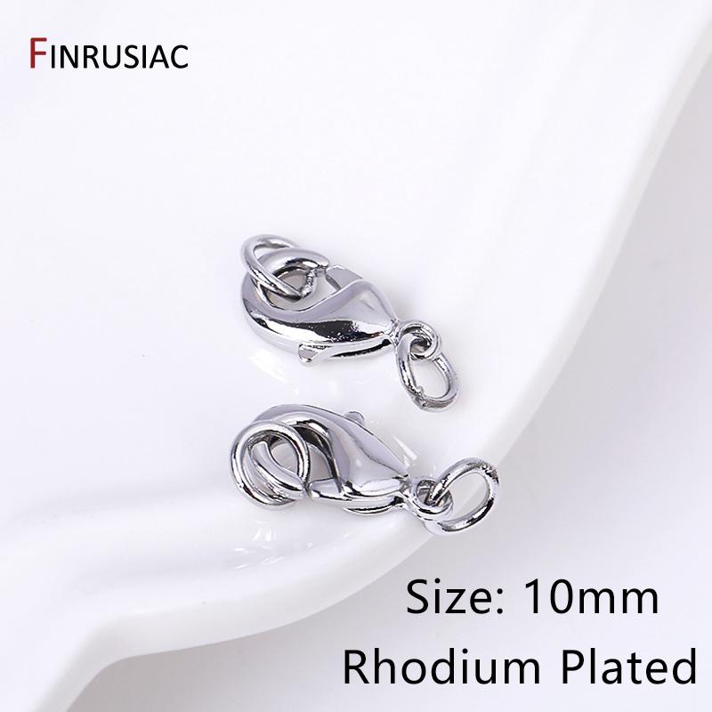 

10pcs/lot 14k/18k Gold Plated Brass Lobster Clasps With 4mm Closed Rings,10mm 12mm Lobster Clasps For Jewelry Making Supplies 10 pieces