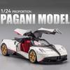 1:24 Pagani Huayra Dinastia Sport Car Model Toys Alloy Diecast Sound Light 4 Door Opened Racing Vehicle For Kids Gift Collection