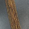 5String, Sparkling Bronze Gold Plated Glass Seed Beads 2mm/3mm, 38cm Strand, Dainty Loose Beads for DIY Y2K Bracelet Layering Necklace Jewelry Making