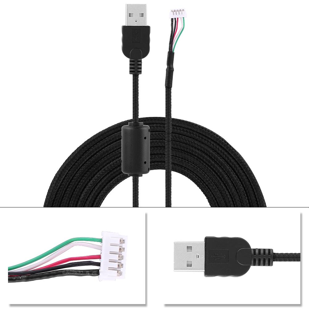 2meters USB Mouse Line Wire Cable Replacement Repair Accessory For Logitech G500s Game Mouse