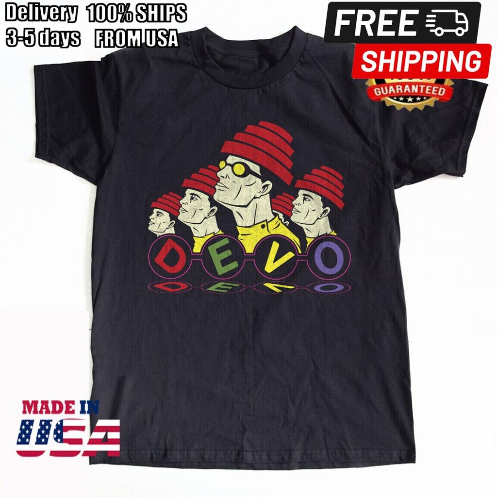 DEVO BAND Rock Band Schwarz Unisex Baumwoll T-Shirt Größe S-4XL FD1103