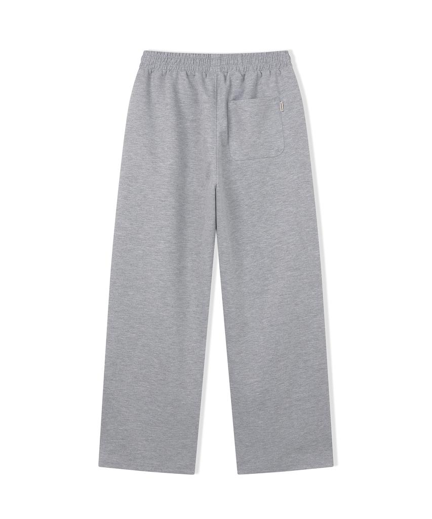 CAMEL WORK One-Tuck Wide Sweatpants (Gray)