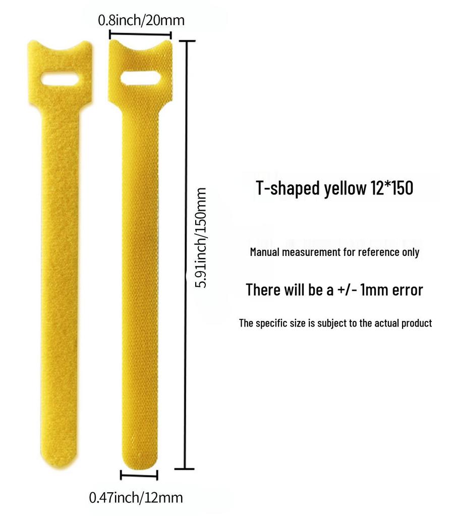Nylon T-Type Self-Adhesive Hook and Loop Cable Ties