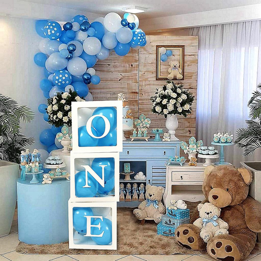 Balloon Transparent Box Letter Baby Shower Boy Girl Wedding Birthday Party Decoration Kids Gender Reveal 1st Birthday