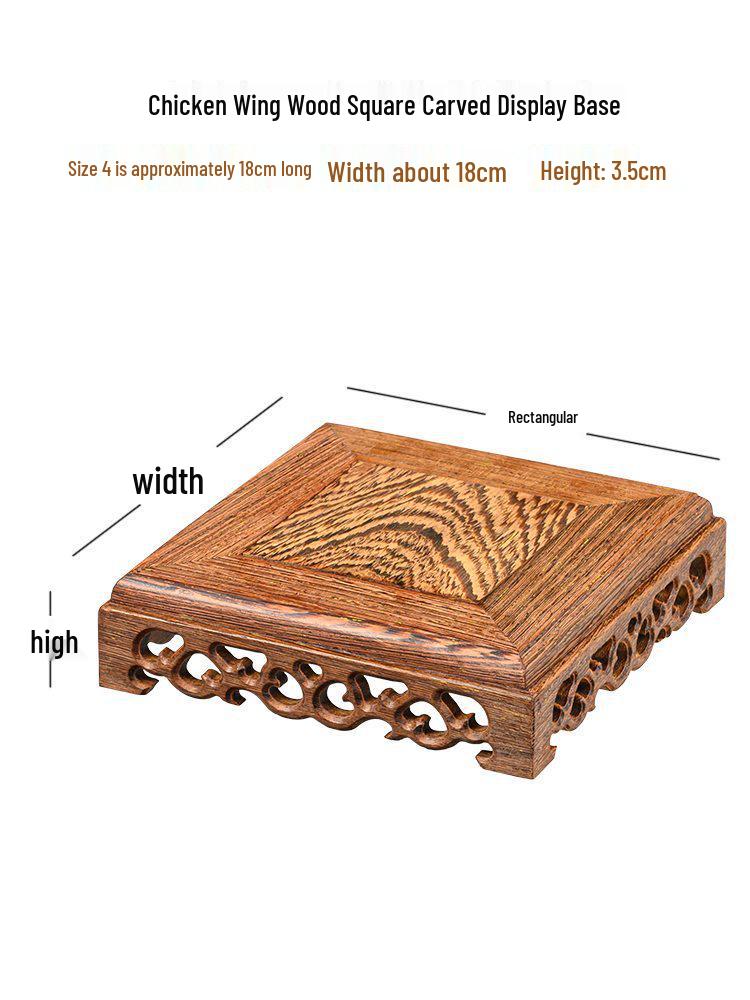 Massivholz-Displaybasis für Flügelhandwerk, Vase, Bonsai, Buddha-Statue oder Teekanne