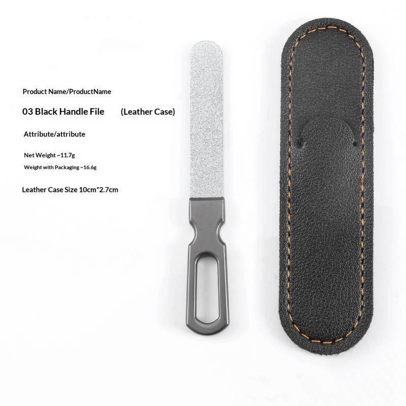 Stainless Steel Diamond Grit Nail File Hypoallergenic Durable Manicure Tool for Natural Acrylic Gel Nails Grooming