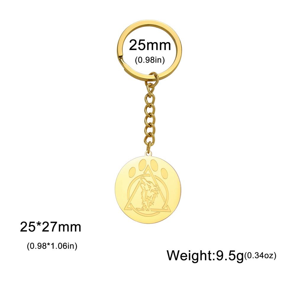 LIKGREAT Therian Wolf Claw Necklace for Women Men Stainless Steel Animal Medallion Pendant Prtotect Amulet Jewelry Gifts
