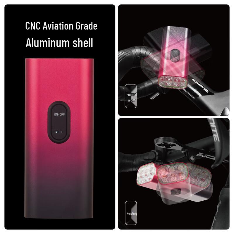 Lishi Type-C Rechargeable LED Bicycle Headlight 112x49x31mm