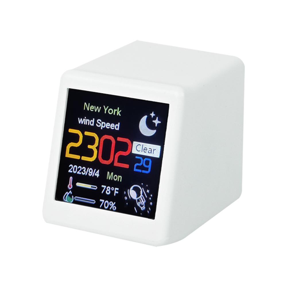 Smart Weather Clock with Electronic Photo Album WiFi Networking Animation Display Desktop Weather Station Automatic Update Ornament2