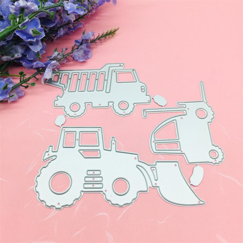 Site Truck Forklift Truck Design Style Metal Cutting Die Stencil for DIY Scrapbooking Album Photo Embossing Paper Card Craft Decor
