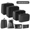 Travel Storage Bag Set - 7-Piece Multi-functional Compartment Bags for Clothes & Cosmetics