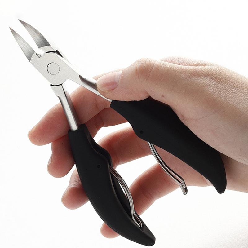 Nail Clippers For Ingrown Thick Nail Stainless Steel Curved Blades Ergonomic Handle Toenail Cutter