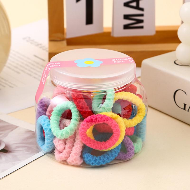 Cute Candy Color Hair Ties for Girls - Non-Damaging Rubber Bands & Towel Rings